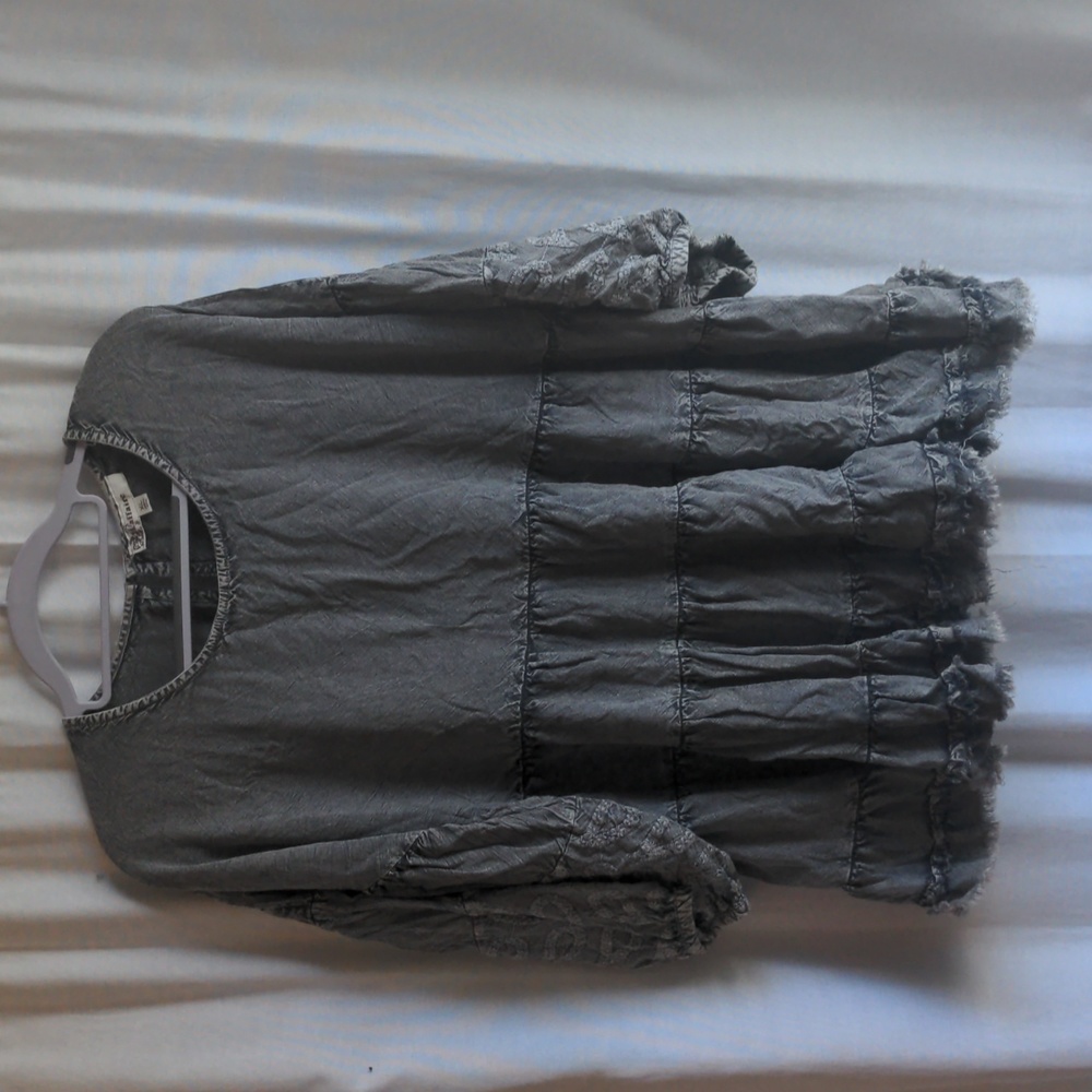 Tunic Top with Embroidered Sleeve Detail